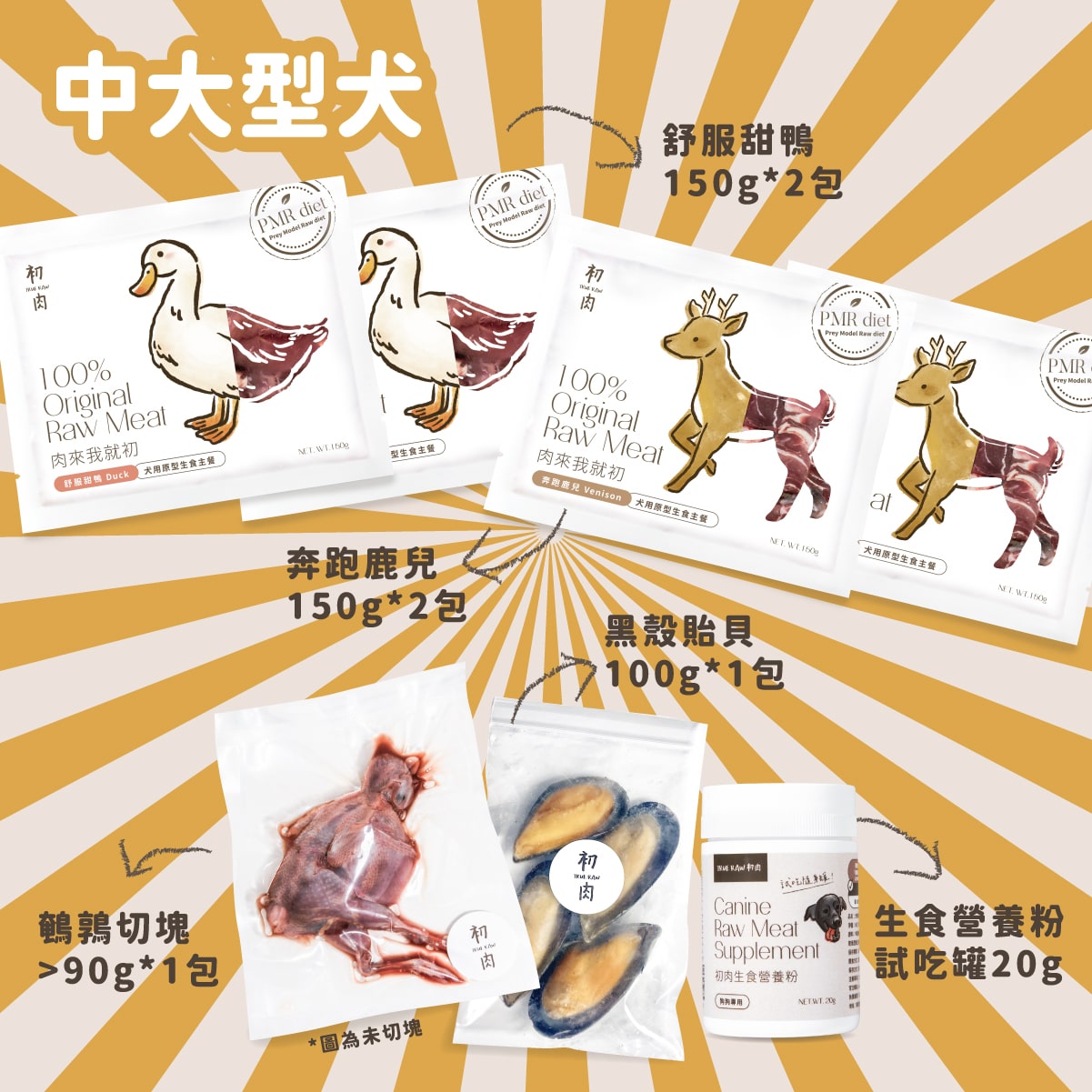 犬用原型生食餐 超商冷凍免運組$999
