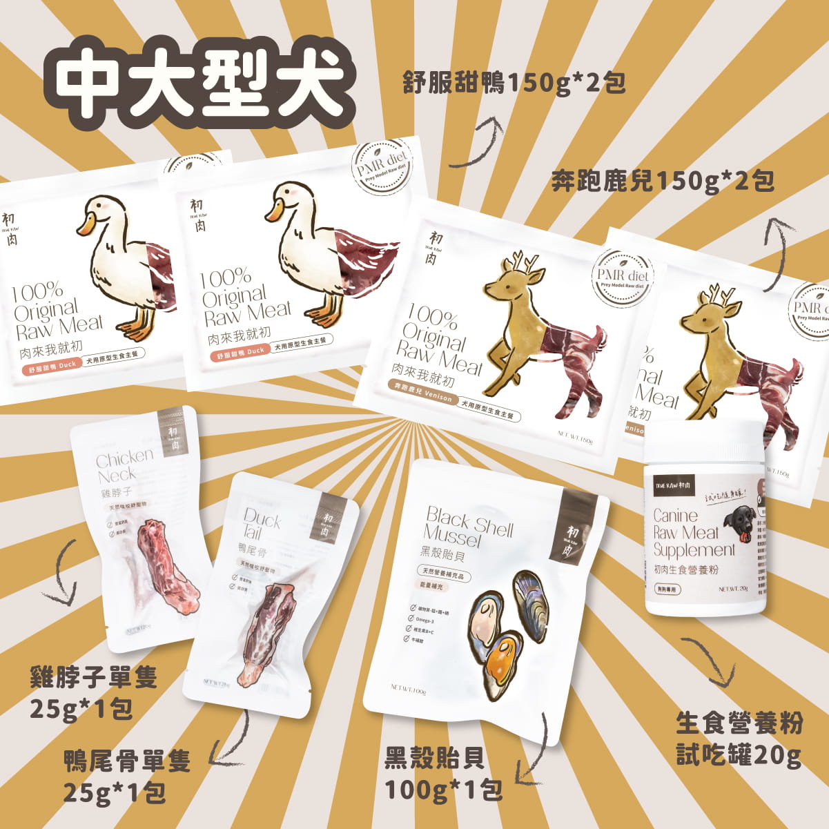 犬用原型生食餐|超商冷凍免運組$999