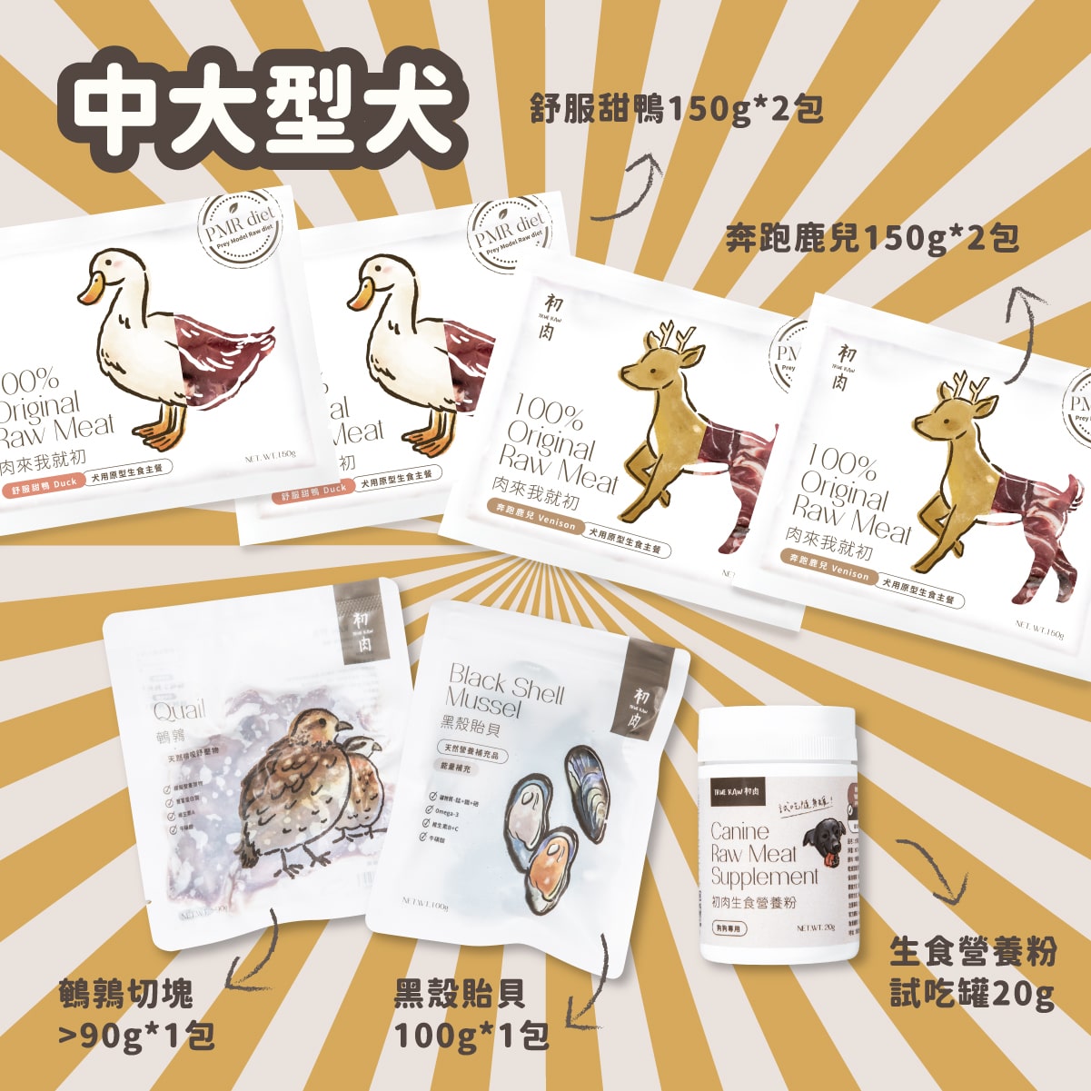 犬用原型生食餐 超商冷凍免運組$999