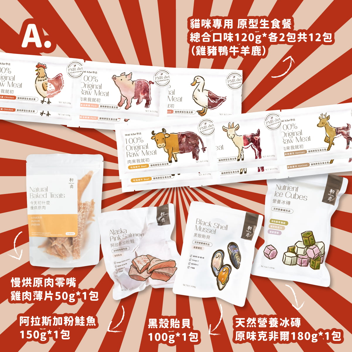 貓用原型生食餐|陪寵開運年菜組