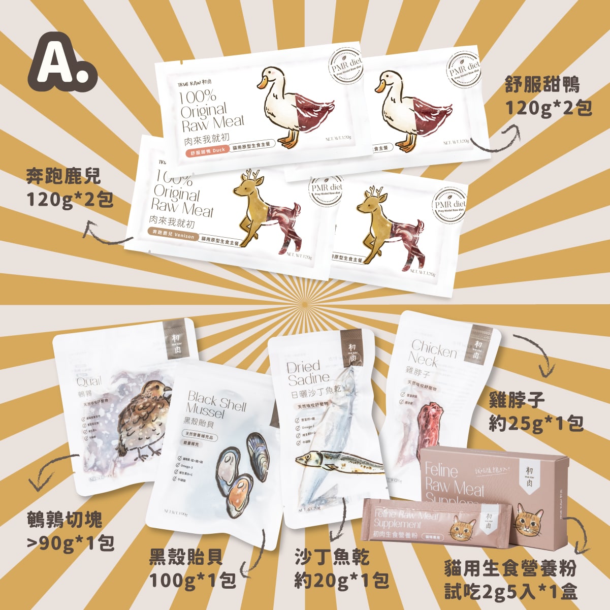 貓用原型生食餐 超商冷凍免運組$999