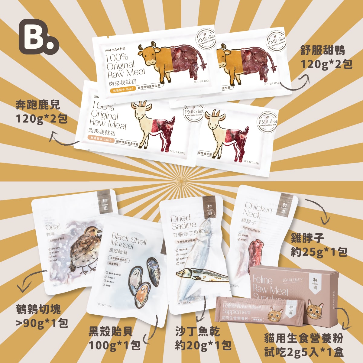 貓用原型生食餐 超商冷凍免運組$999