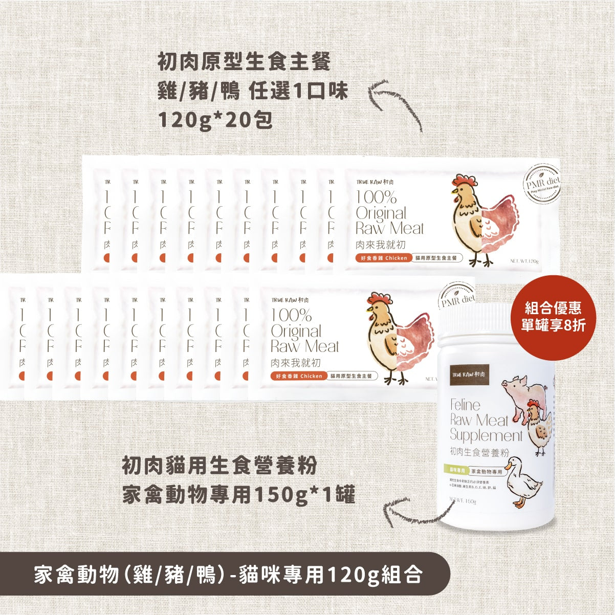 貓用原型生食主餐｜ 老顧客大量購買-均衡營養優惠組