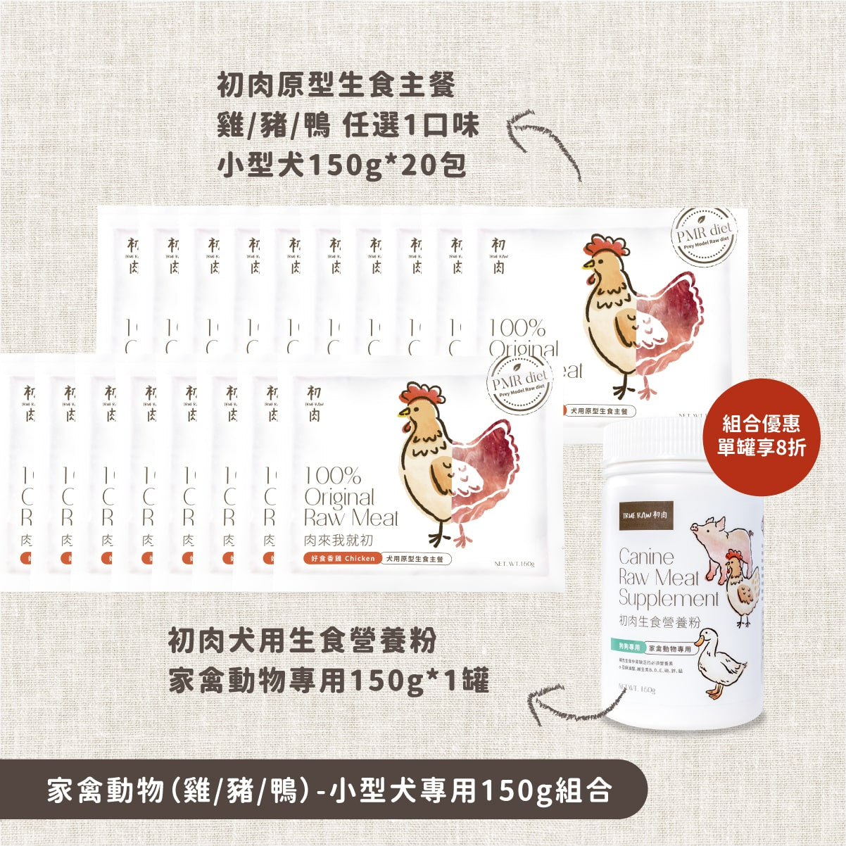 犬用原型生食主餐｜ 老顧客大量購買-均衡營養優惠組